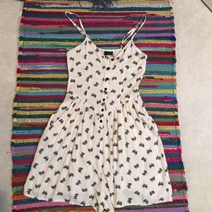 Romper Dress with Black Buttons