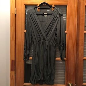 Anthropologie Maeve Green Long Sleeve Dresa