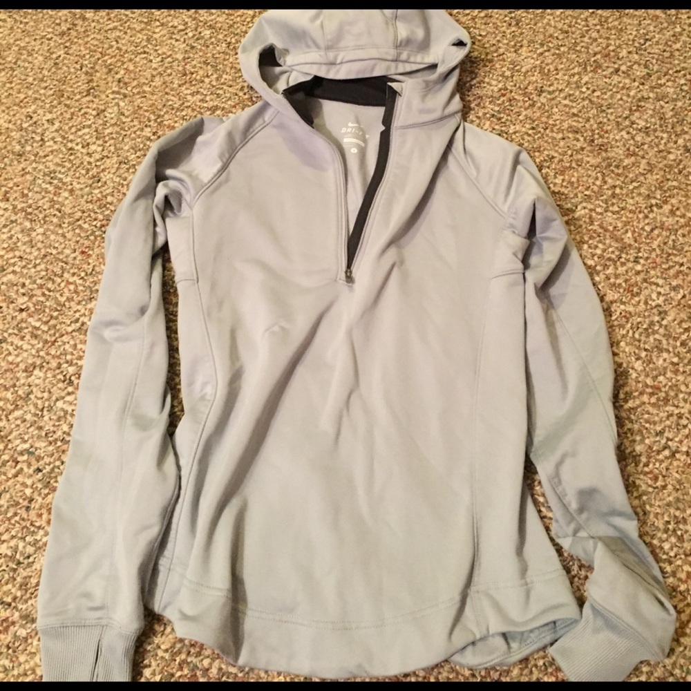 Gray Nike Dri-fit hooded sweatshirt!
