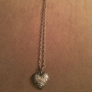 Heart necklace.