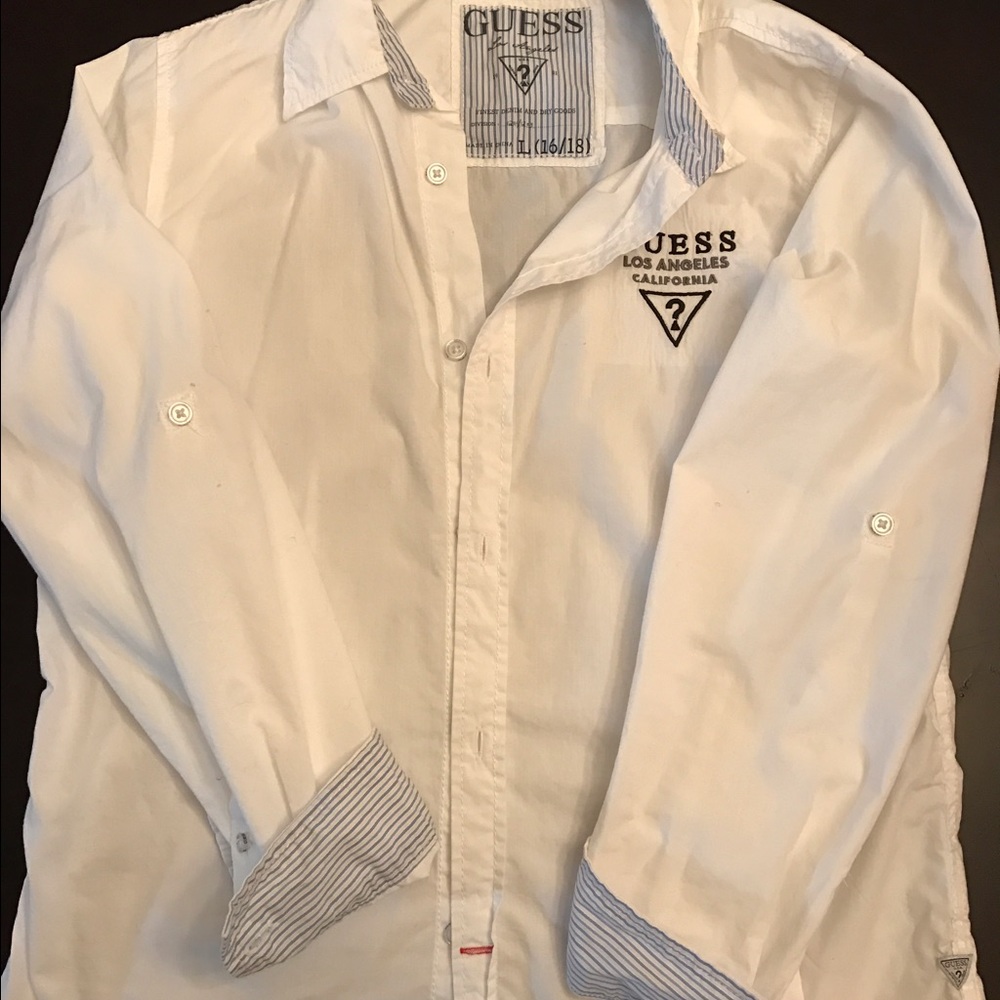 Guess button down shirt Boys size 16