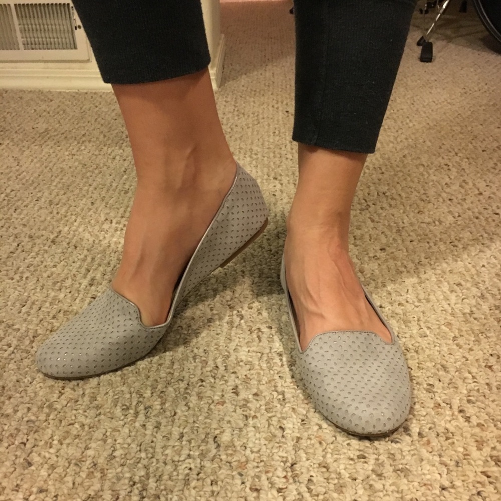 Grey loafers