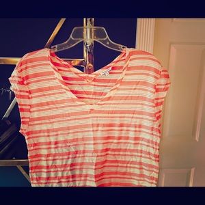 Splendid size small tangerine striped tee