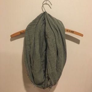 Olive Green Rustic Infinity Scarf