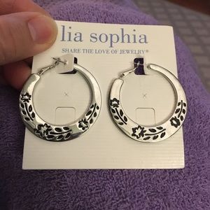 Silver hoop earrings