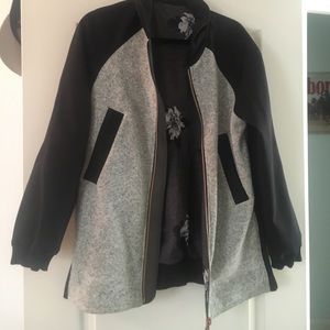 Lululemon reversible bomber - gray & black/ floral