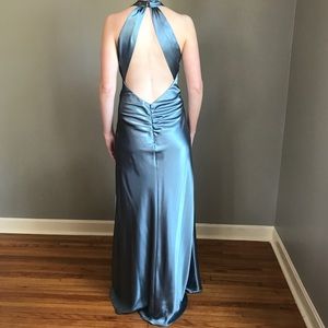 Backless Silver Formal Dress