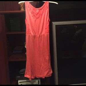 Rose blush mid, sleevless dress