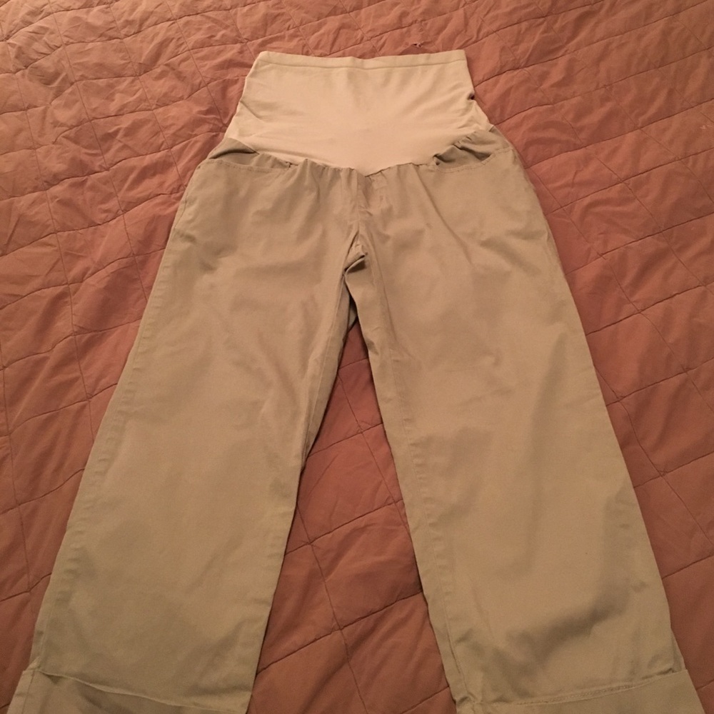 Khaki Maternity Capris from Motherhood size S