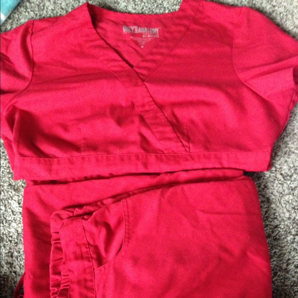 Red Greys Anatomy Scrubs