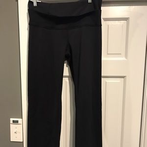 Lululemon fold over waist black leggings sz 12