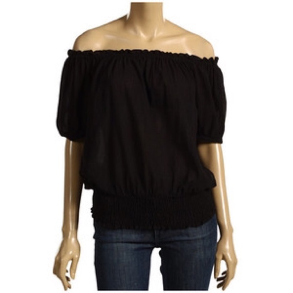 Off-shoulder black Michael Kors top