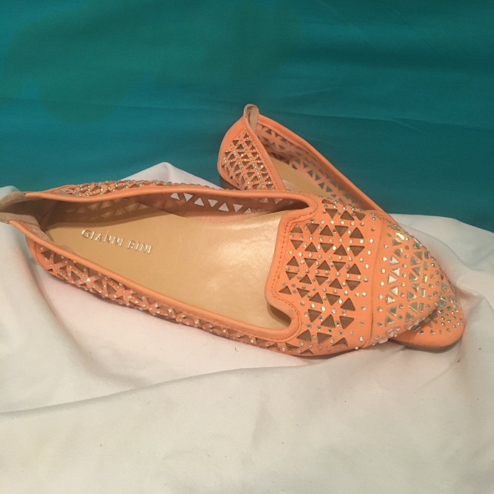 GIANNI BINI Peach Loafers SZ 7.5 NEVER WORN