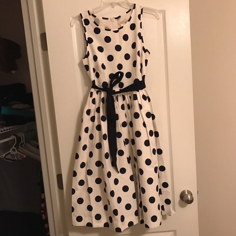 JCrew Polka Dot Dress with Pockets