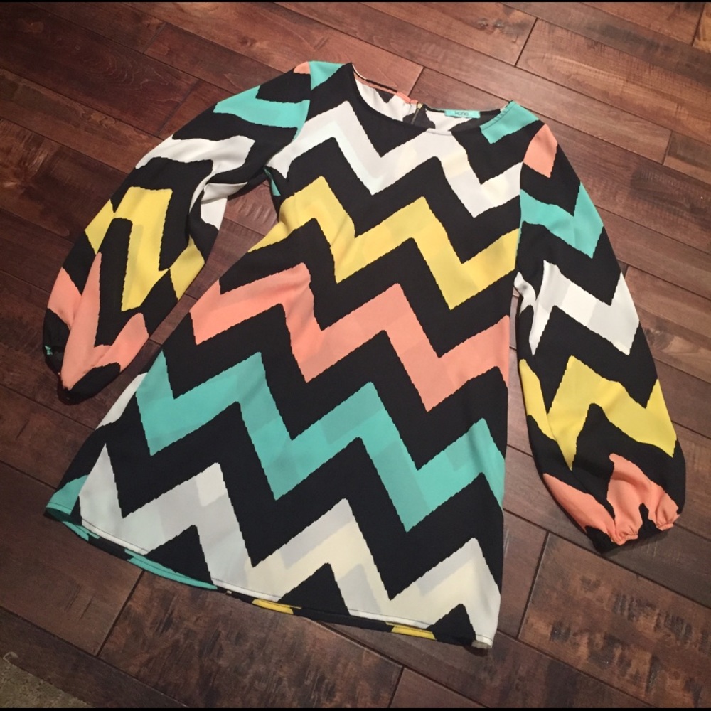 NWOT Karlie Chevron Dress