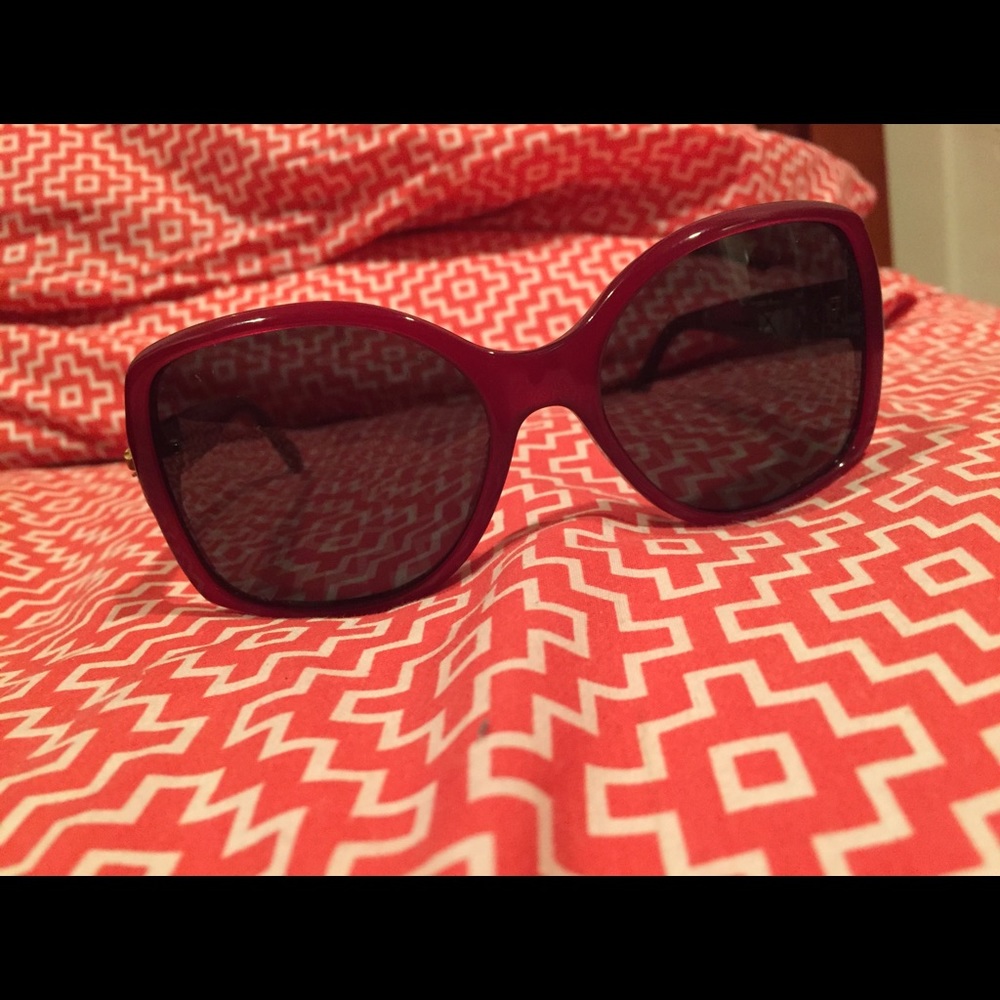 Dolce & Gabbana maroon rose sunglasses