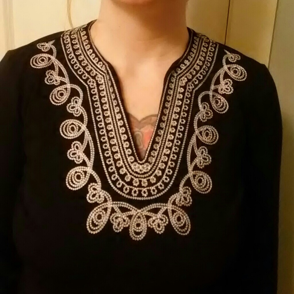Boho embroidered tunic