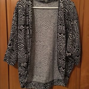 Small Charlotte Russe Aztec black & gray cardigan