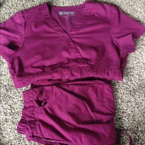Wine Greys Anatomy Scrubs
