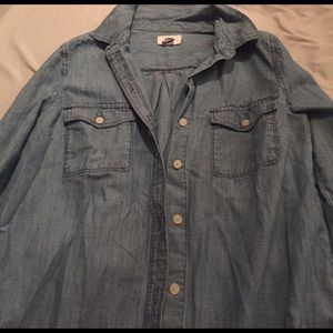 Chambray button down shirt