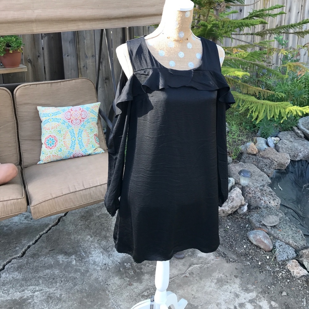 Black Cold Shoulder Dress