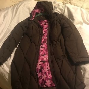 Girls LL bean quilted down winter coat