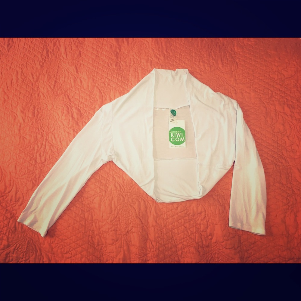 Bolero shrug white jacket sz medium
