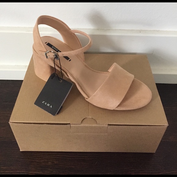 Zara Shoes - Zara block heel faux suede sandal