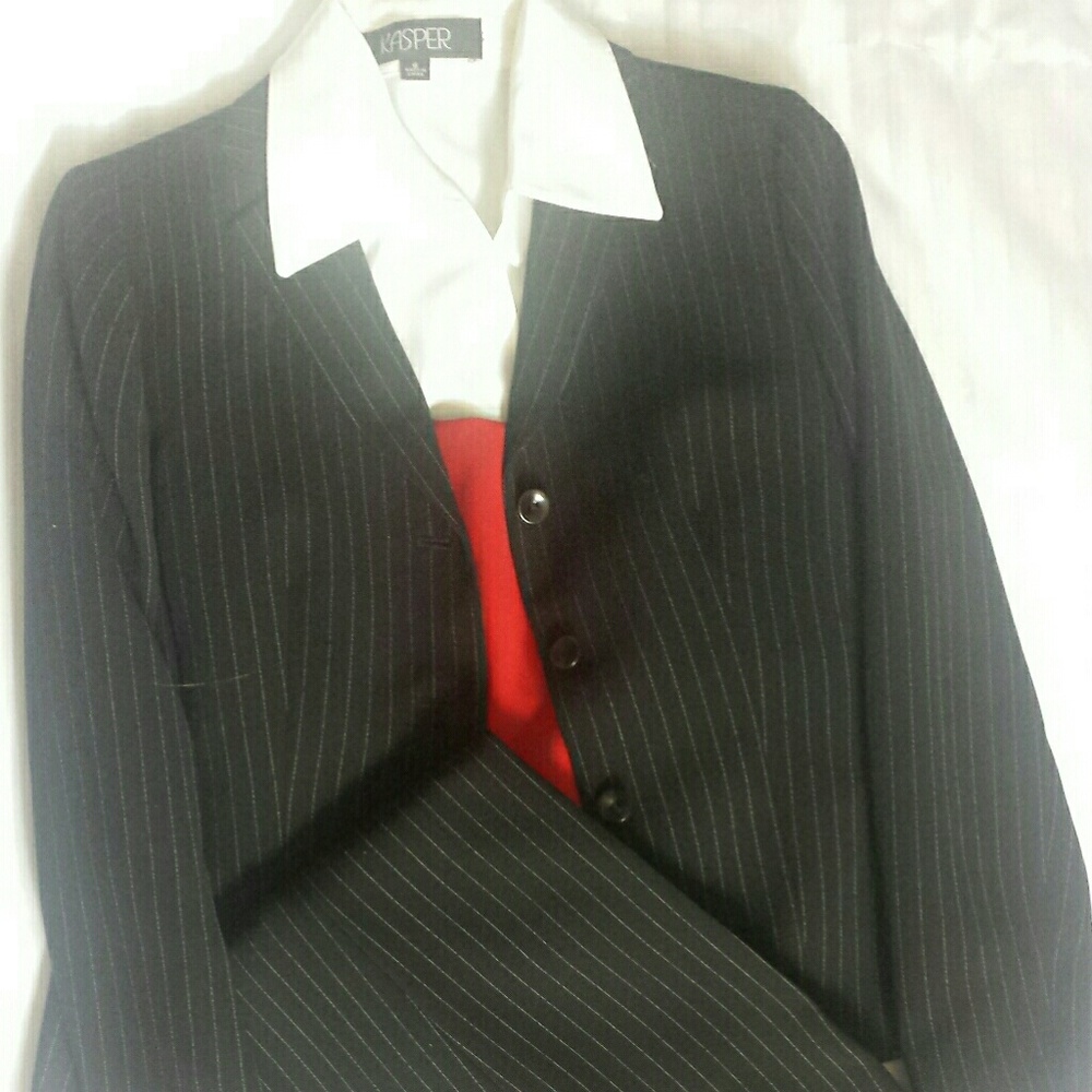 Women's Pinstripe Suit Jacket by Le Suit