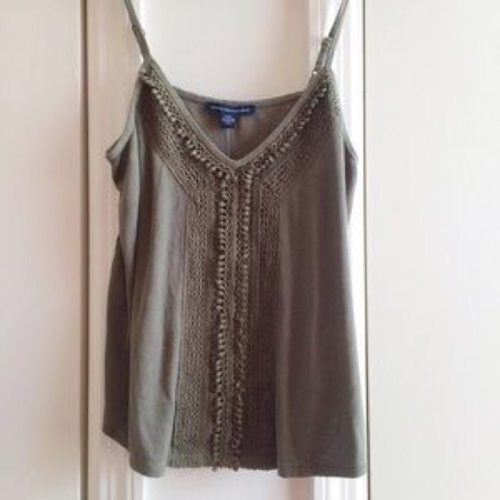 American Eagle Embroidered Front Tank