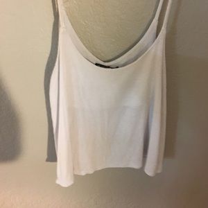 Very light blue cropped tank top