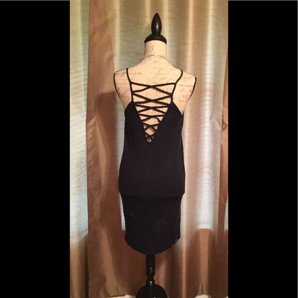 REDUCED PRICE! Boho Summer Navy Dress - Picture 3 of 3