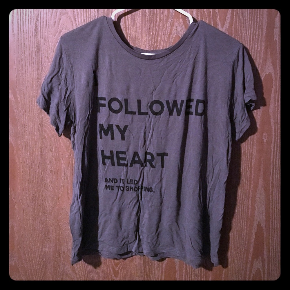 Dark grey graphic top