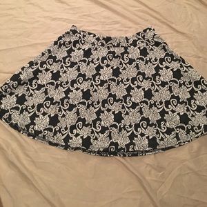 Black and white skater skirt
