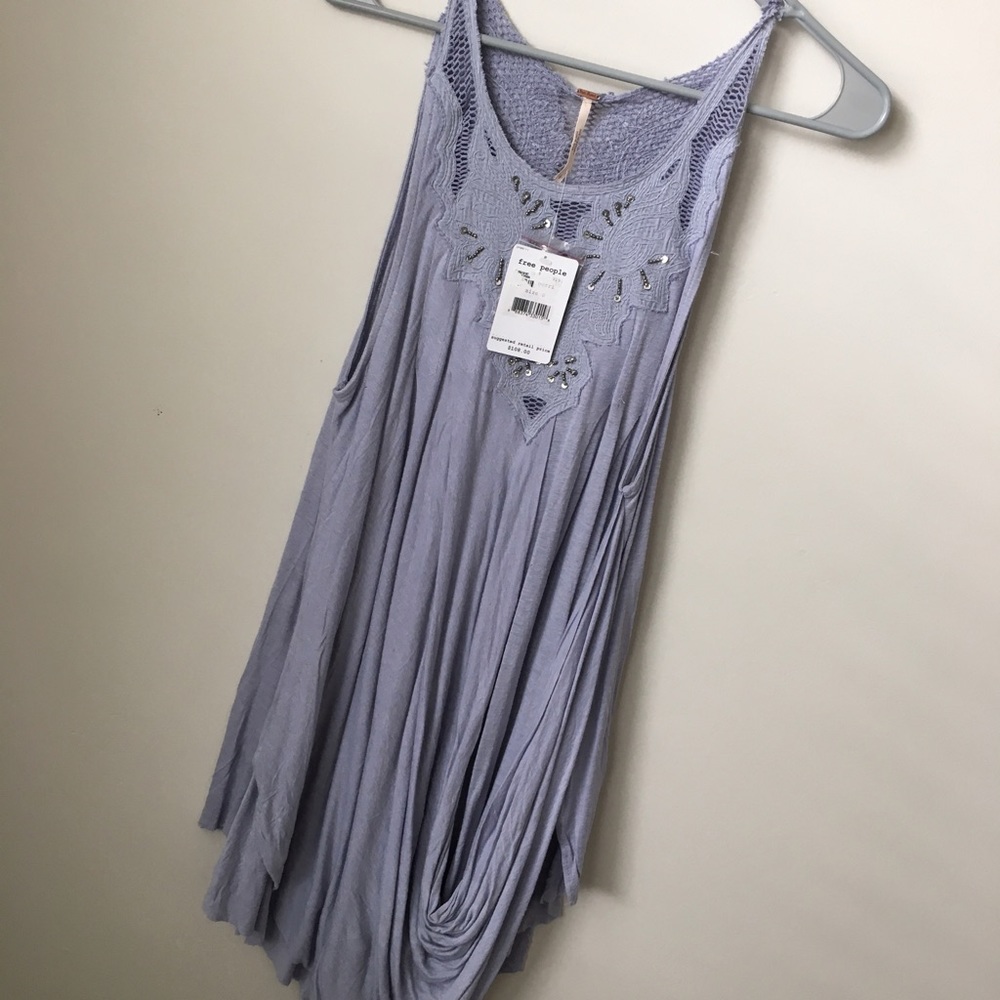 Free People New World lavender tunic