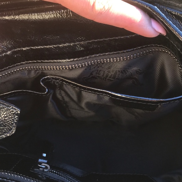 Authentic Burberry Pleated Patent Leather Tote Bag - Picture 5 of 8