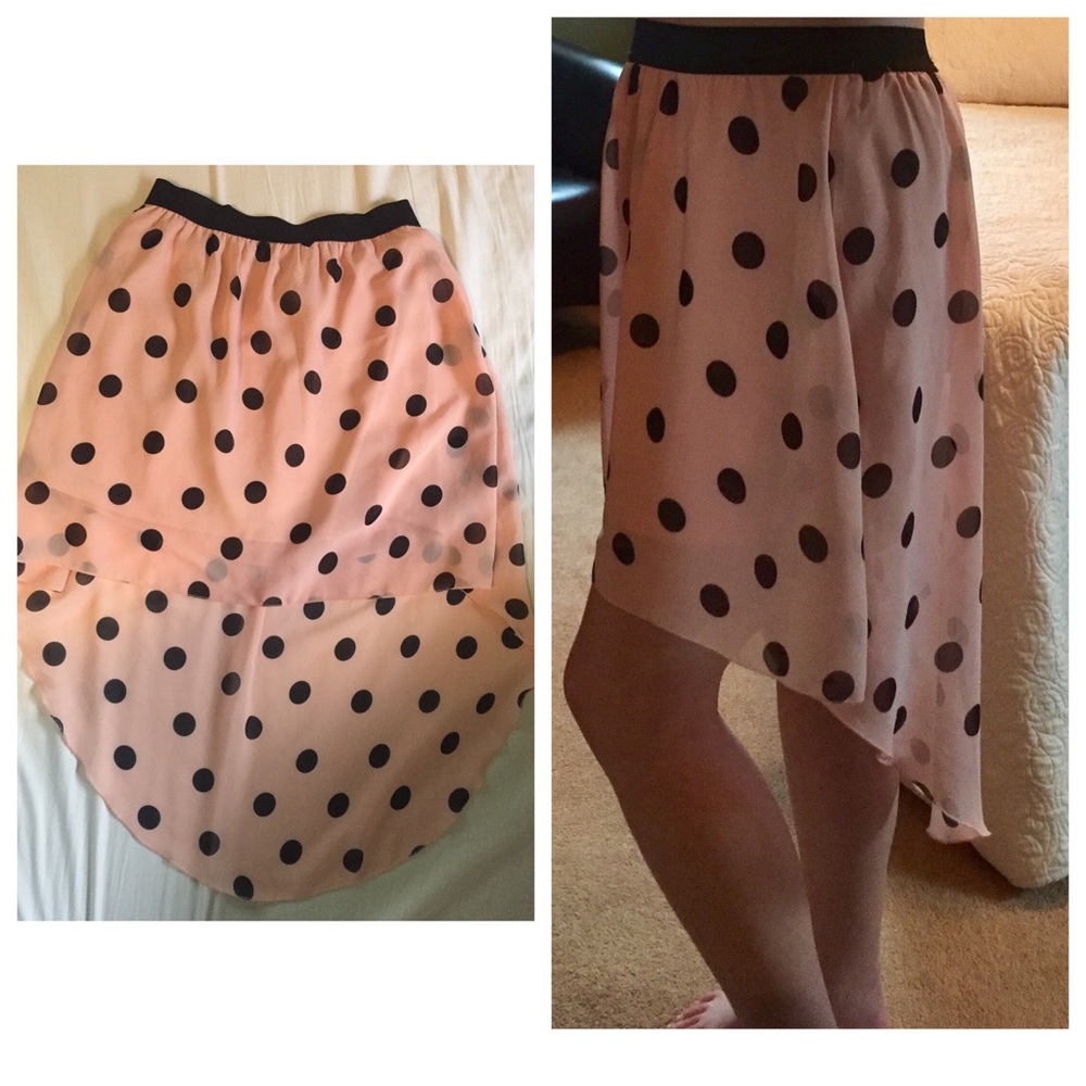 high-low skirt