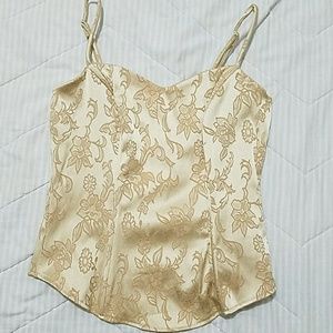 Silky Gold Corset Tank