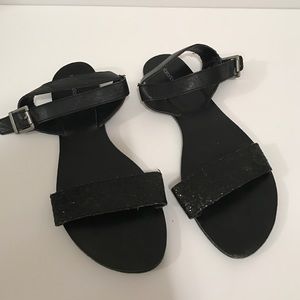 Black Sparkle Sandal