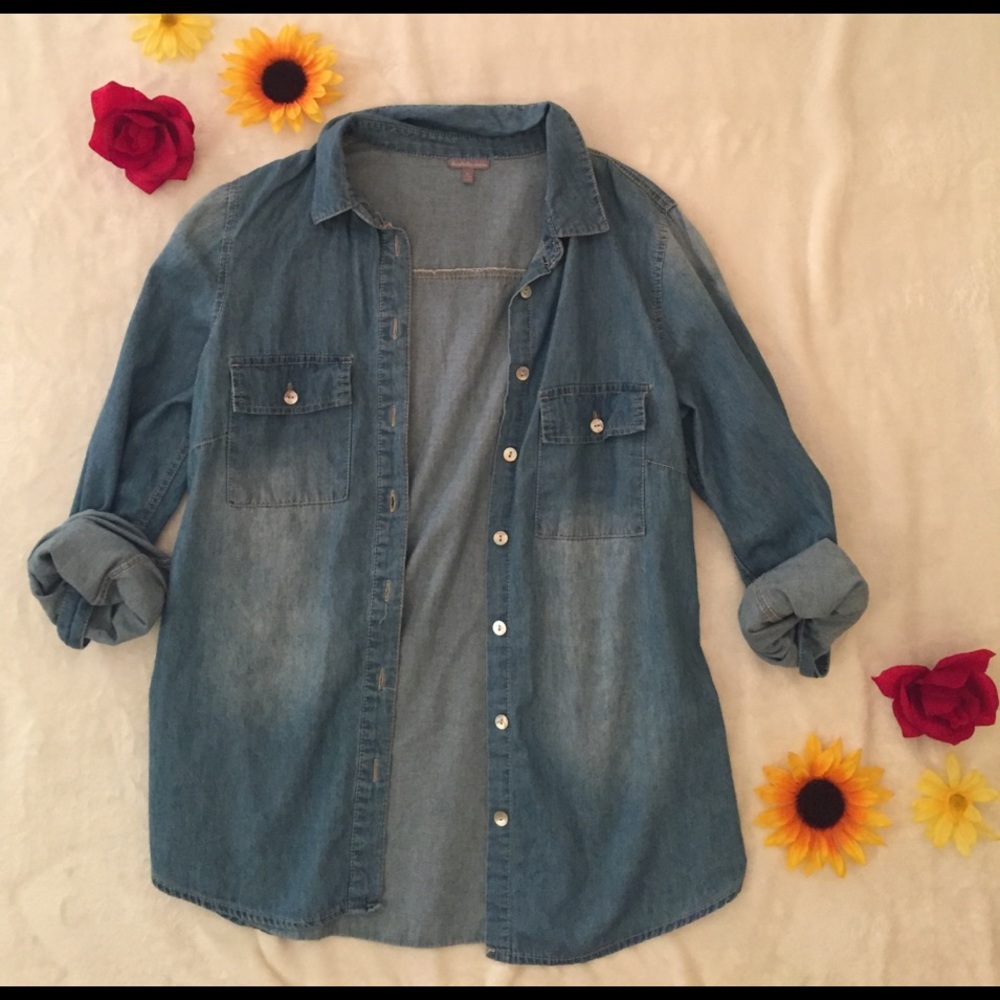 Denim button up shirt