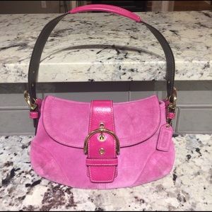 Coach Pink Suede Purse