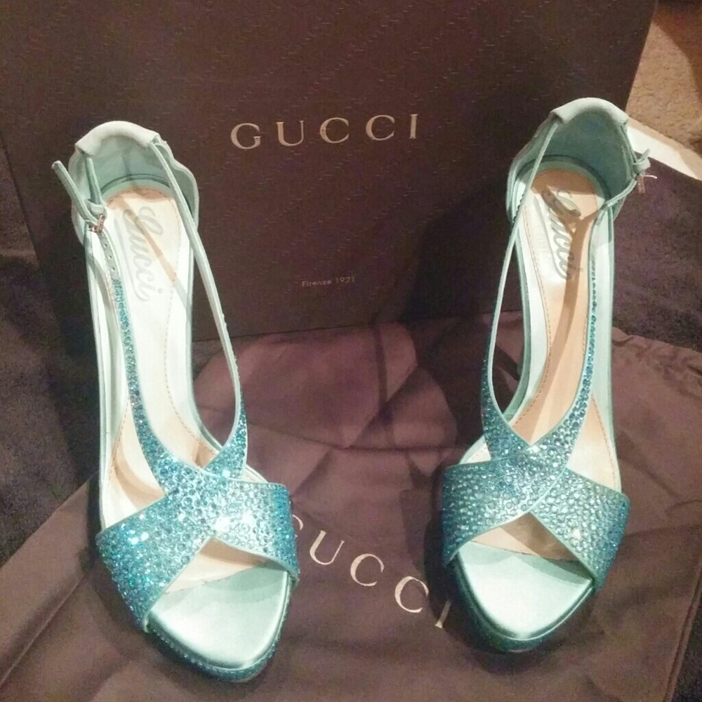 Gucci Evening Peeptoe Stiletto