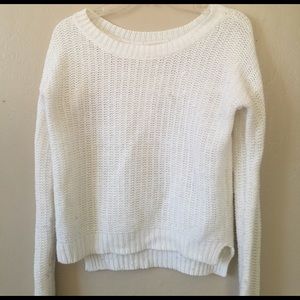 Chunky white sweater