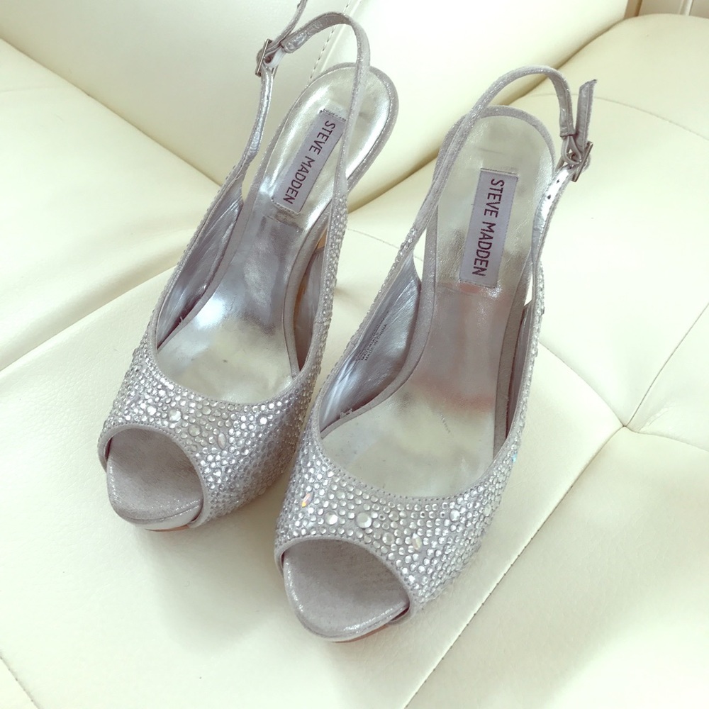 Steve Madden crystal sling backs size 8.5