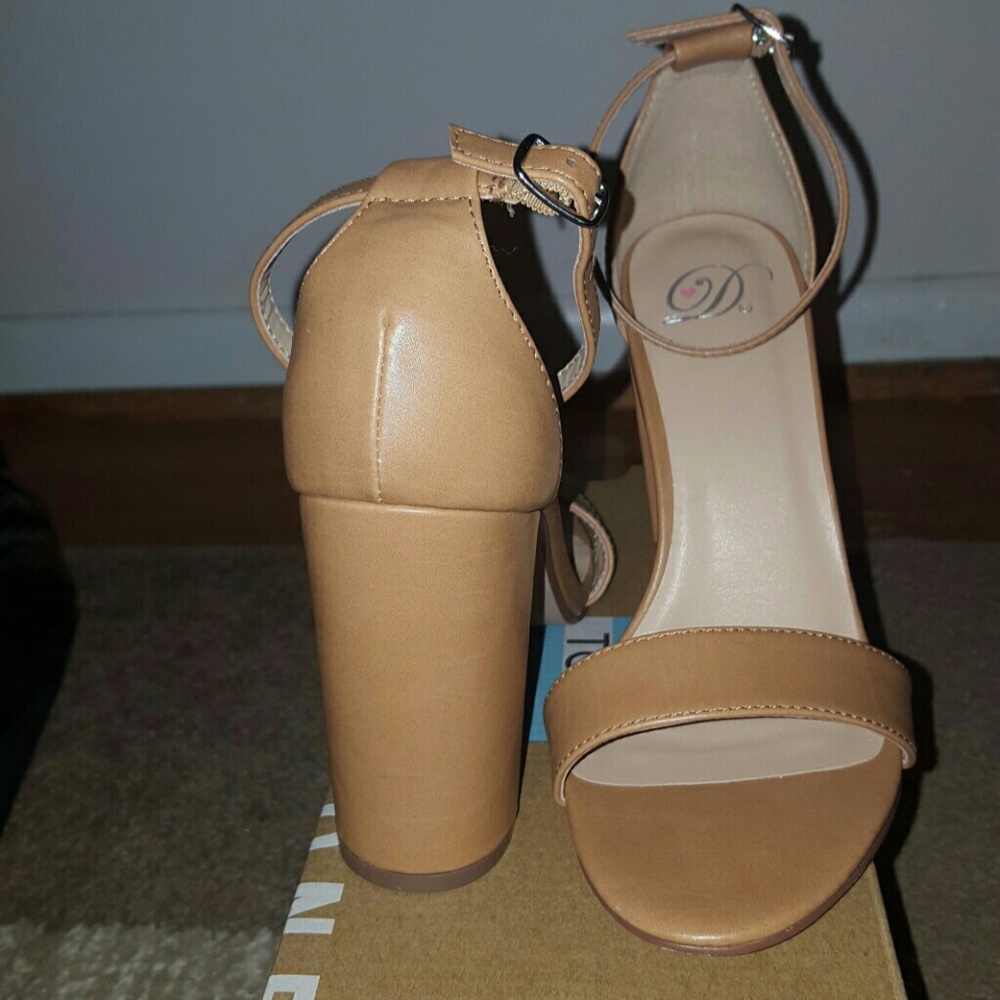 Light Tan Matte lulus ankle strap heels