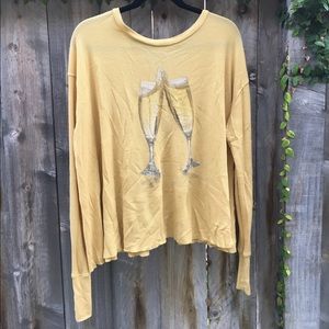 Wildfox Thermal Champagne Toast Long Sleeve