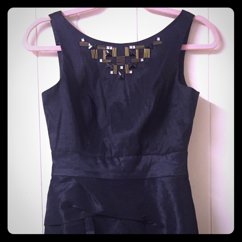 Max & Cleo Black Beaded Cocktail Dress