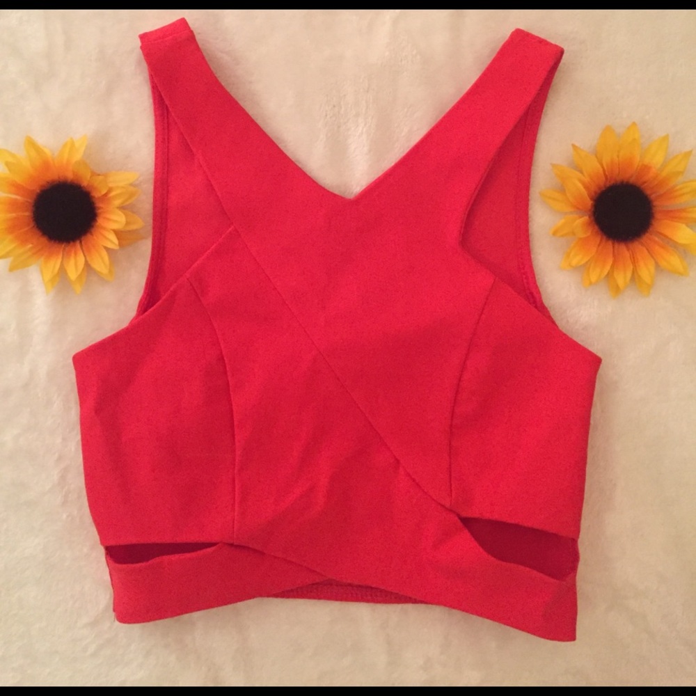 Orange-Coral crop top