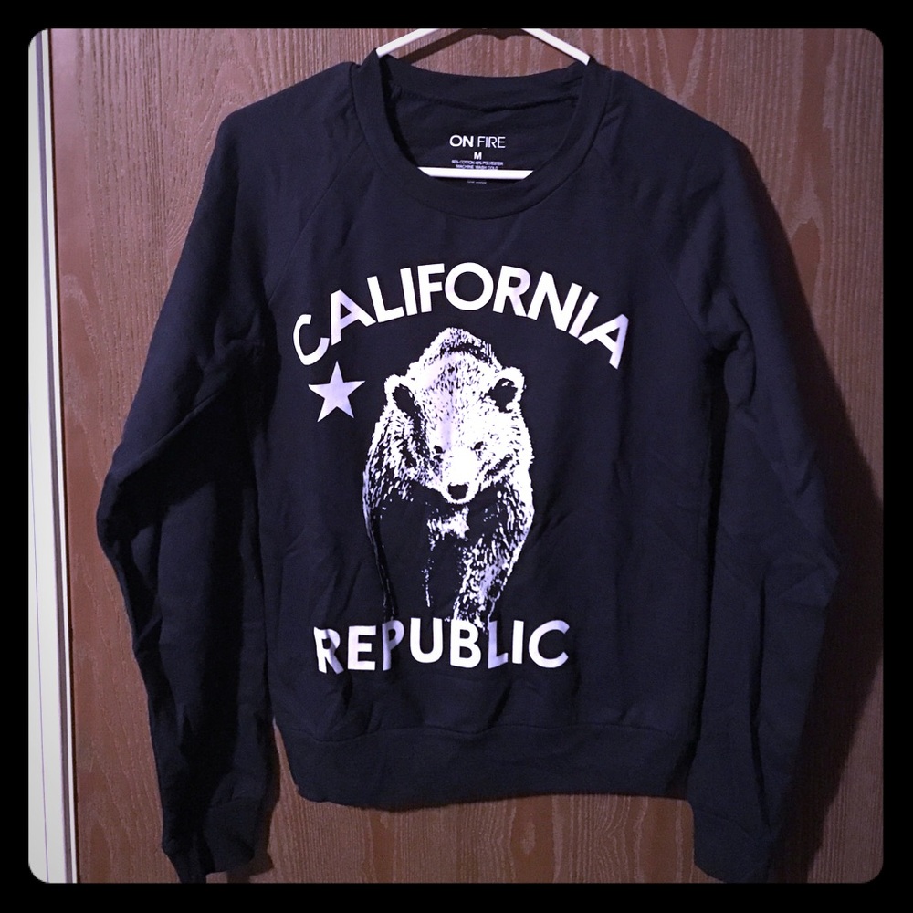 Navy blue graphic sweatshirt