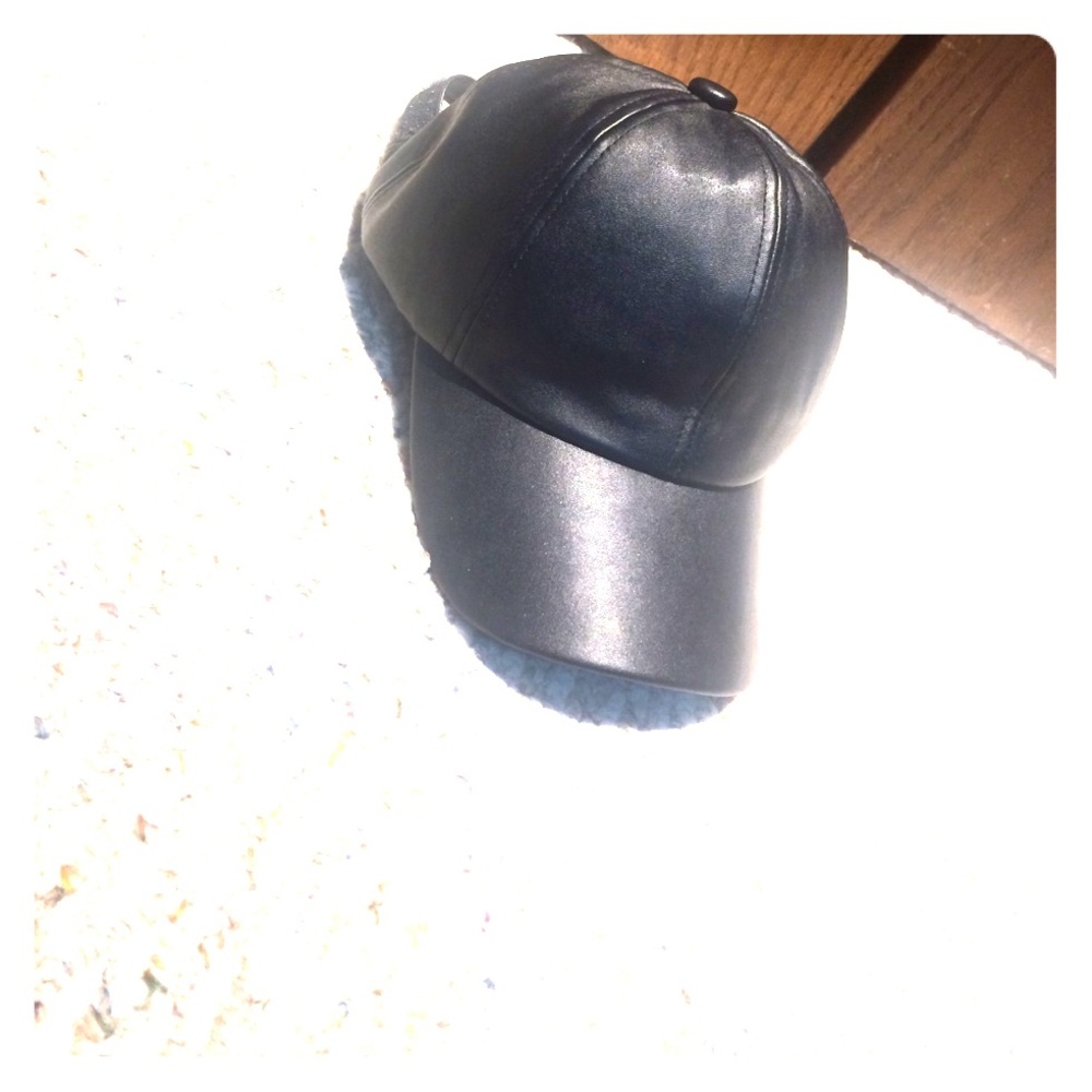 Leather  Black hat